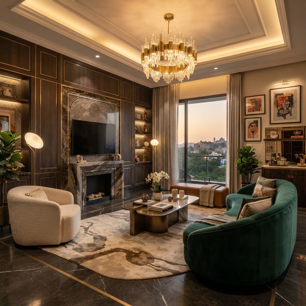 Luxury living room interior